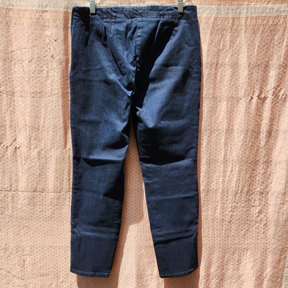 Talbots Womens Blue Curvy Slim Ankle Jeans Dark Wash Denim Stretch Navy Sz 10 - Picture 2 of 6